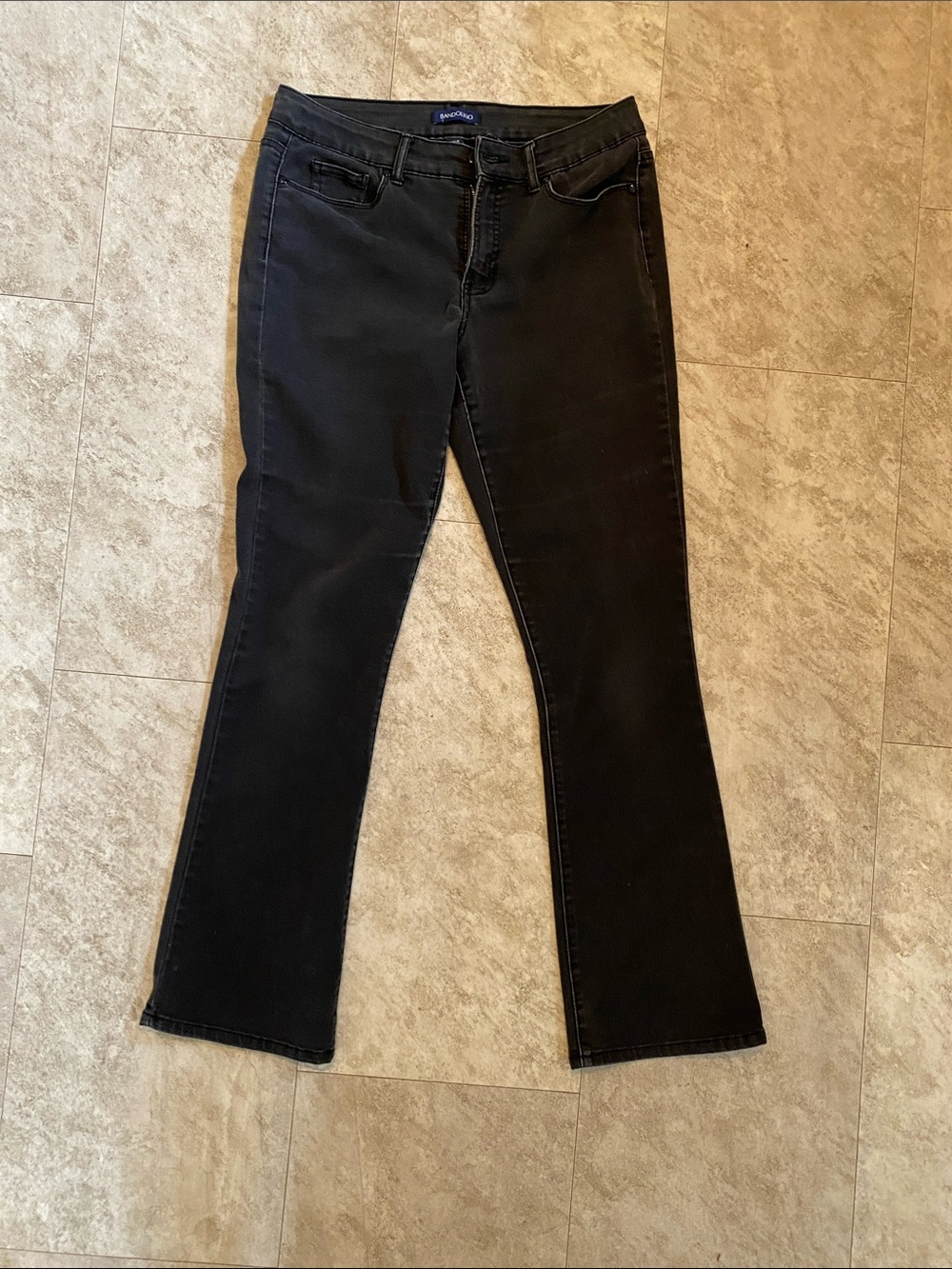 Bandolino Black Flare Wide-Leg Jeans